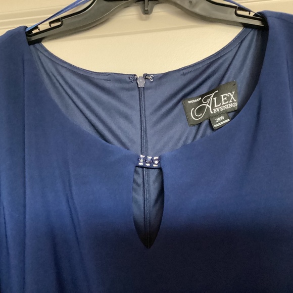 Alex Evenings Embellished Faux Wrap Gown (Plus Size), size 24W - Picture 4 of 12